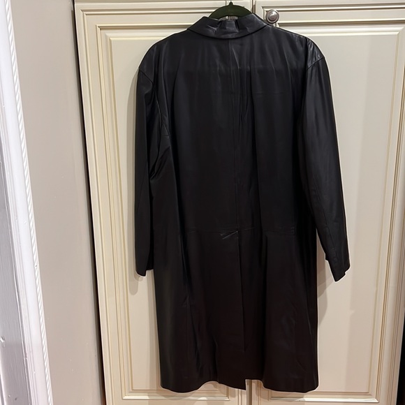 DKNY leather long coat (women) - Picture 2 of 6